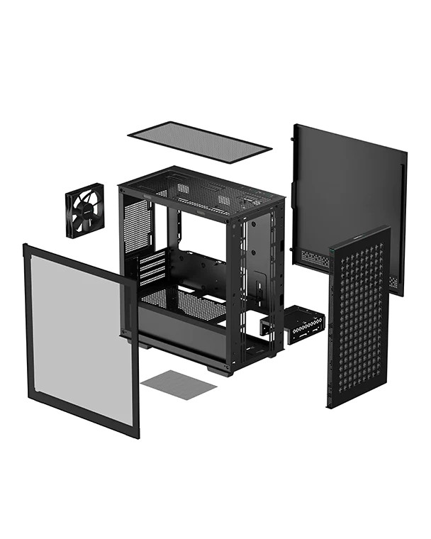 Carcasa DEEPCOOL CH370 / w/oPSU / Side-Window / 1x120mm / ATX / Black photo 5