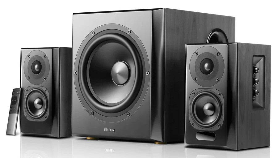 Колонки 2.1 Edifier S351DB Black / 150W RMS / Bluetooth V5.1 / RCAx2 / AUX / Optical / Coaxial / remote control photo 2