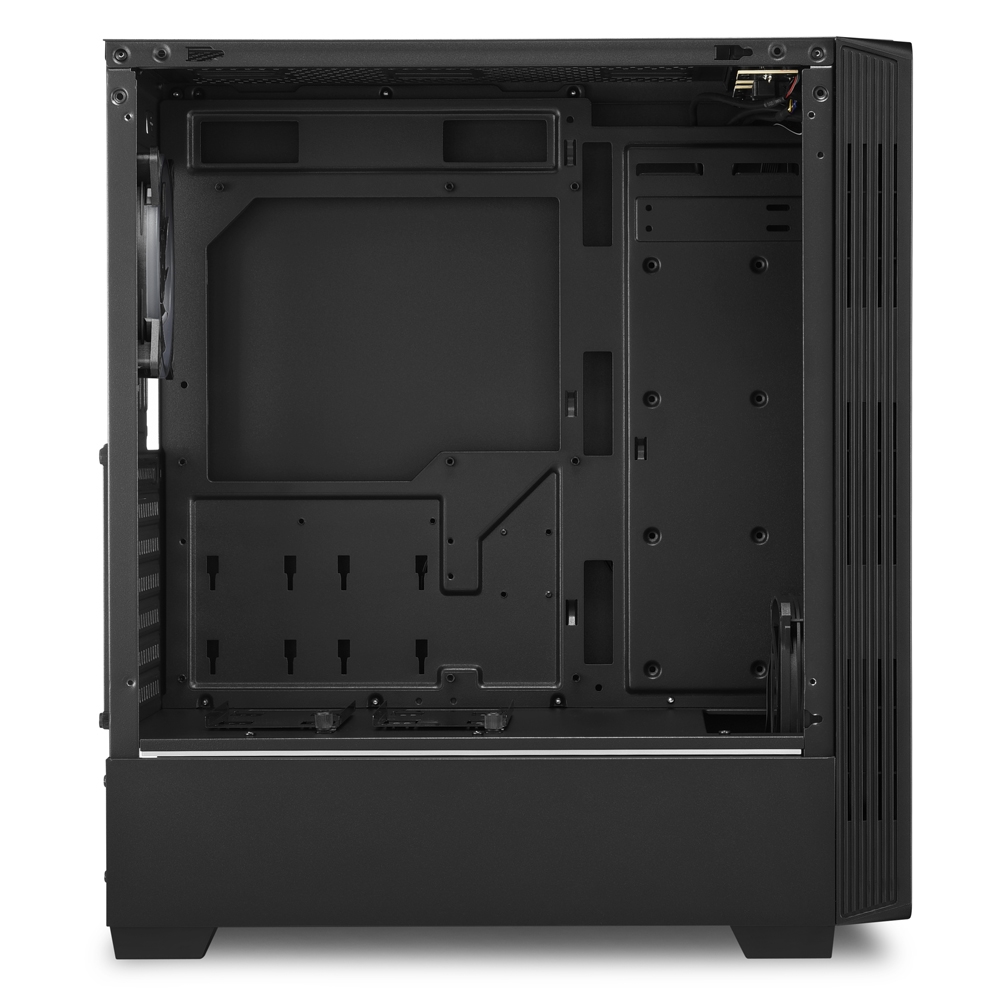 Carcasa Sharkoon  RGB LIT 100 / no PSU / Side panel / 1x120mm, Rear 1x120mm A-RGB LED, 2xARGB LED Strip / ATX / Black photo 5