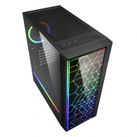 Carcasa Sharkoon  RGB LIT 100 / no PSU / Side panel / 1x120mm, Rear 1x120mm A-RGB LED, 2xARGB LED Strip / ATX / Black thumbnav 3