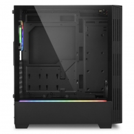 Carcasa Sharkoon  RGB LIT 100 / no PSU / Side panel / 1x120mm, Rear 1x120mm A-RGB LED, 2xARGB LED Strip / ATX / Black thumbnav 4