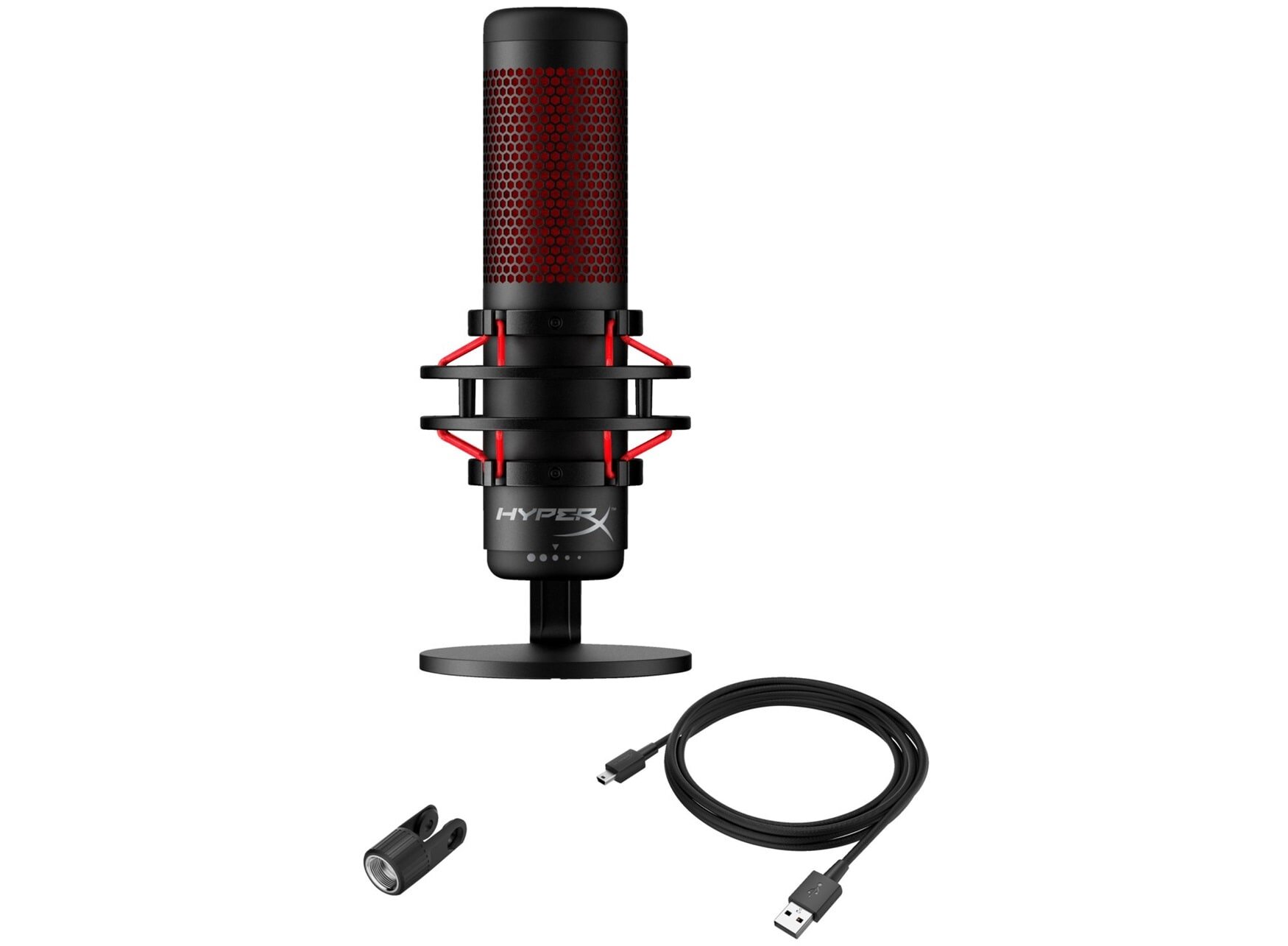Microfon pentru streaming HyperX QuadCast 2 S, Black/Red, [9A273AA] photo 7