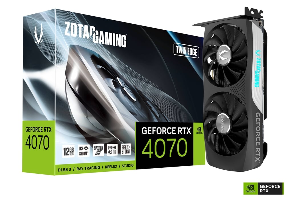 Видеокарта ZOTAC GeForce GeForce RTX 4070 Twin Edge/ 12GB/ GDDR6/ 192bit photo 1
