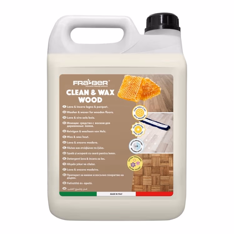 Моющее средство с воском для деревянных полов, CLEAN&WAX WOOD 4.54л