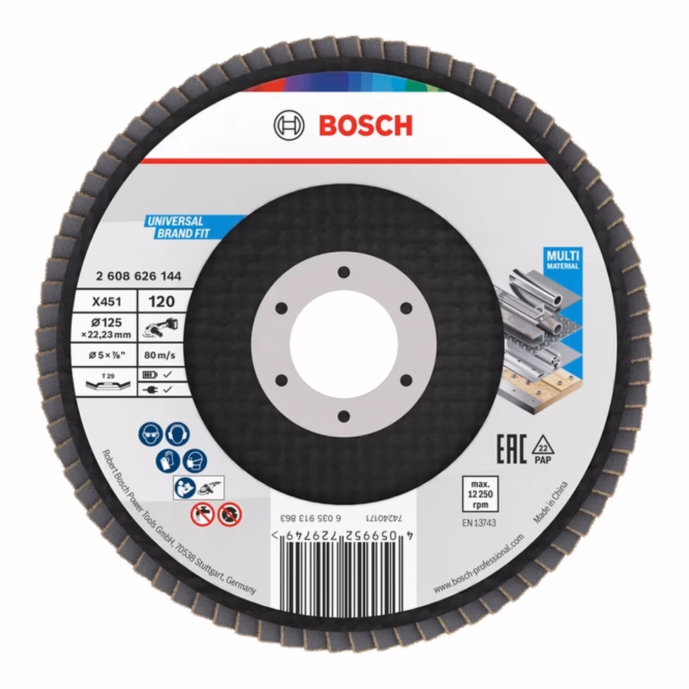 Шлифовальный диск лепестковый Bosch X451 125mm / 120, 2608626144