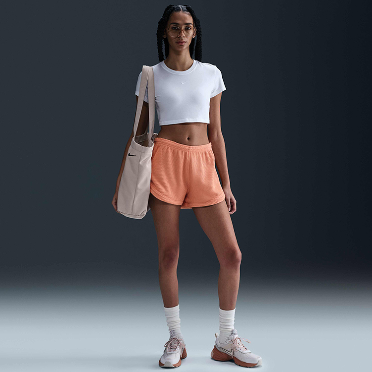 Шорты Nike W NSW NK CHLL WFL MR 3 SHORT S Оранжевый Женский photo 5