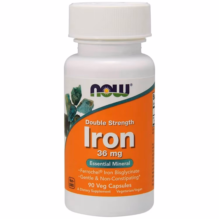 Витамины Now Foods Iron Double Strength 36 mg 