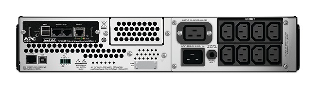 APC Smart-UPS C Rack Mounting 2U SMT3000RMI2UNC, 3000VA/2700W, AVR, 9 x IEC Sockets ( 8 IEC C13, 1 IEC C19 all 9 Battery Backup + Surge Protected), LCD Display, PowerChute USB /Serial Port , AP9631 Network Management Card photo 3