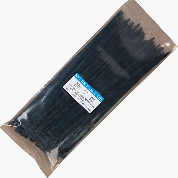 Cable Organizers NYT-200/100, Nylon cable ties, 200mm x 4.8mm width, bag of 100 pcs photo 1