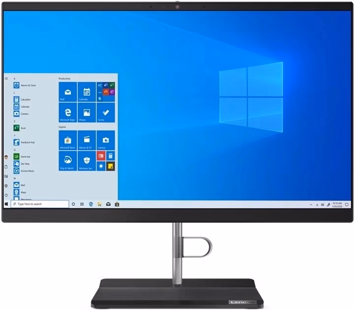 All-in-One PC 23.8" Lenovo V50a-24IMB, 23.8" FHD IPS AG, Intel Core i5-10400T, 256GB SSD M.2 PCIe NVMe, 1x 8GB SO-DIMM DDR4, DVD±RW, WiFi Intel 3165 ac+BT, USB keyboard and mouse, USB-C 3.2 Gen1, HD CAM, TPM 2.0, VESA, Win10Pro. 