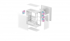 Корпус DEEPCOOL CG580 4F WH/ w/oPSU / Side-Window / ATX / White thumbnav 9