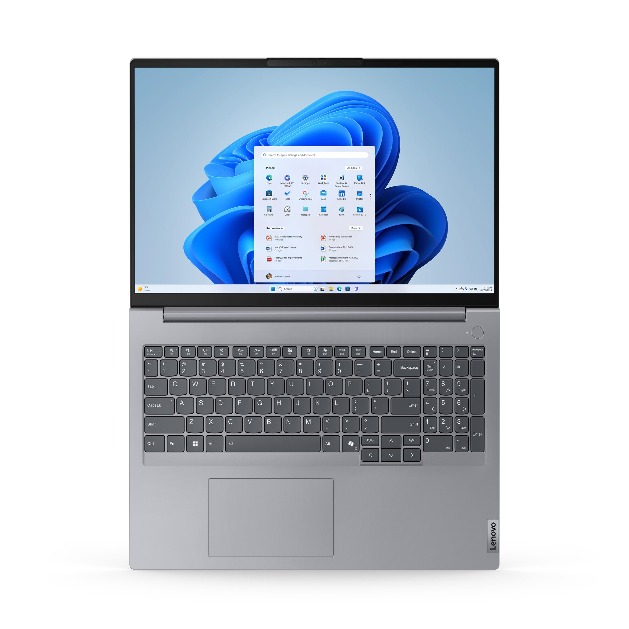 Laptop 16” Lenovo ThinkBook 16 G7 ARP/ WUXGA/ AMD Ryzen 7 7735HS/ 16GB / 512GB SSD/ Arctic Grey photo 4
