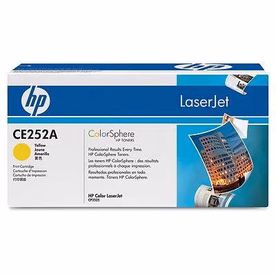 HP 504A (CE252A) Yellow Cartridge for HP LaserJet CP3525, CP3525n, CP3525dn, CP3525x, CM3530, CM3530fs, 7000 p.