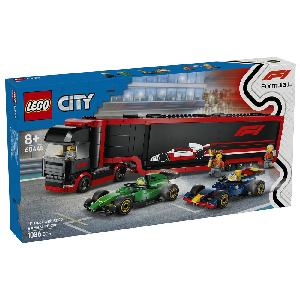 Конструктор Lego City F1® Truck with RB20 & AMR24 F1® Cars 60445  от 8+ лет photo 1