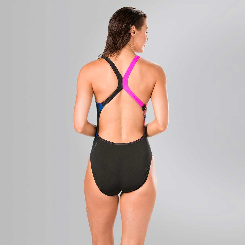 Купальник Speedo PLMT DIGI PBCK AF BLACK/PINK / Женский / 36L / Черный photo 3