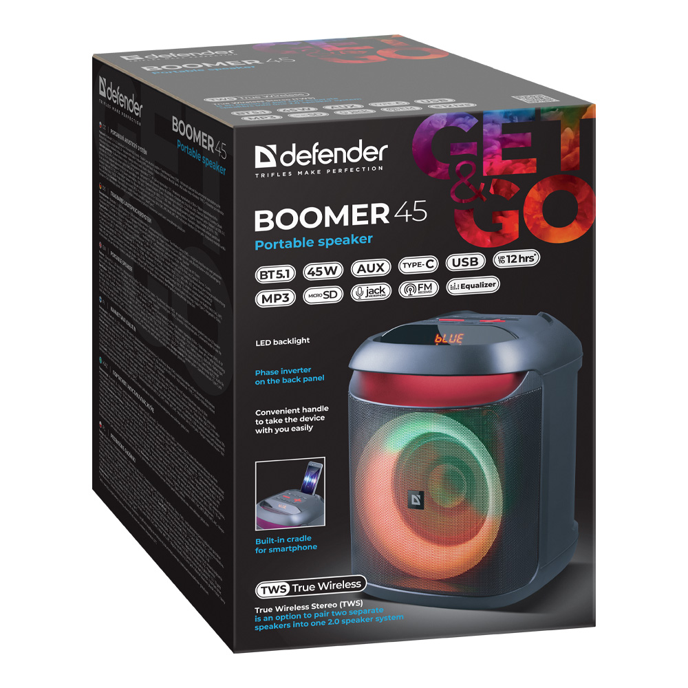 Boxa portabila Defender Boomer 45 (65245) Black photo 5