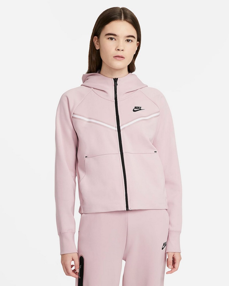 Hanorac Nike W NSW TCH FLC WR HOODIE FZ L Roz Femei photo 2
