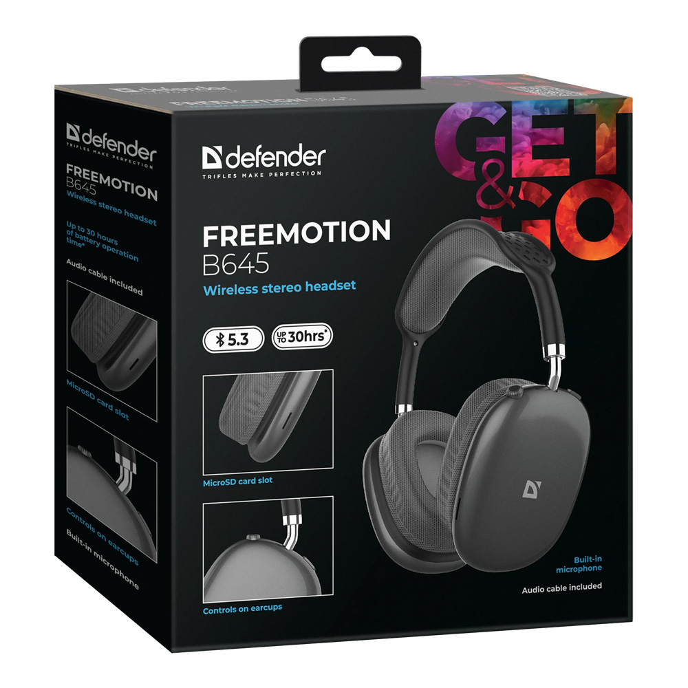 Căști Defender FreeMotion B645 Black Fara fir / Home and Office / Black photo 4