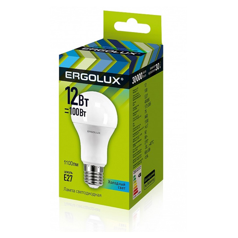 Bec LED Ergolux LED A60 12W E27 4500K photo 4