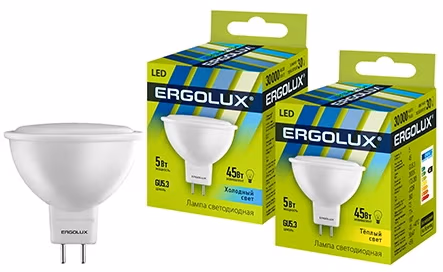 Светодиодная лампа Ergolux LED 12159 JCDR 7W GU5.3 4500K