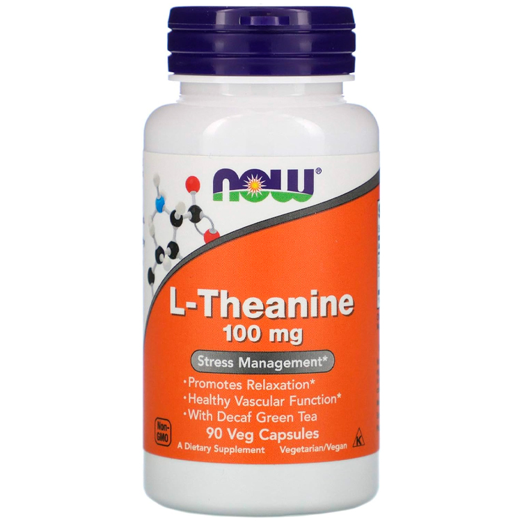 Витамины Now Foods L-Theanine with Decaf Green Tea, Stress Management photo 1