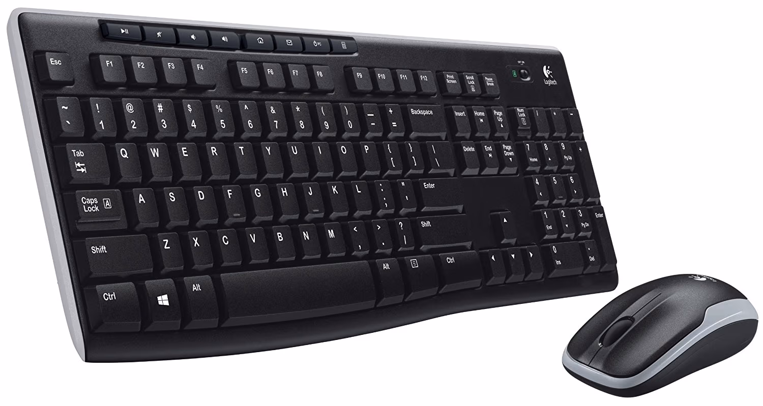 Logitech Wireless Combo MK270, Multimedia Keyboard & Mouse, USB, Retail 