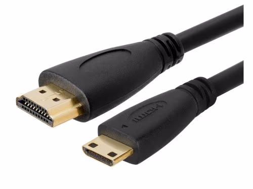 Cable miniHDMI-HDMI - 2m - Brackton "Basic" MHD-HDE-0200.B, 2m, mini HDMI cable to HDMI High Speed HDMI® Cable with Ethernet, male-male, with gold plated contacts, double shielded, with dust caps 