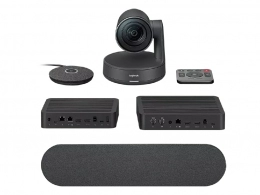 Logitech Video Conferencing System Rally Ultra-HD, 4K (2160p 30fps), Total Room Coverage 260°h x 190°v, 15X zoom (5X optical and 3X digital), 1x Rally Speaker, 1x Rally Mic Pod 4.5m pickup range (Up to 7 optional Expansion Mic), for large rooms