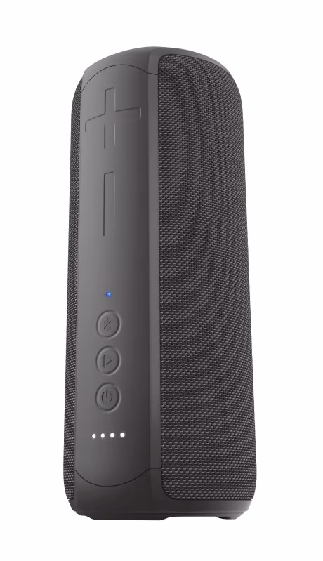 Trust Caro Max Powerful Bluetooth Wireless Speaker 20W, Waterproof IPX7, Up to 12 hours, Link two speakers wirelessly to boost your party, Bluetooth, micro SD and aux input, built-in microphone, Black 