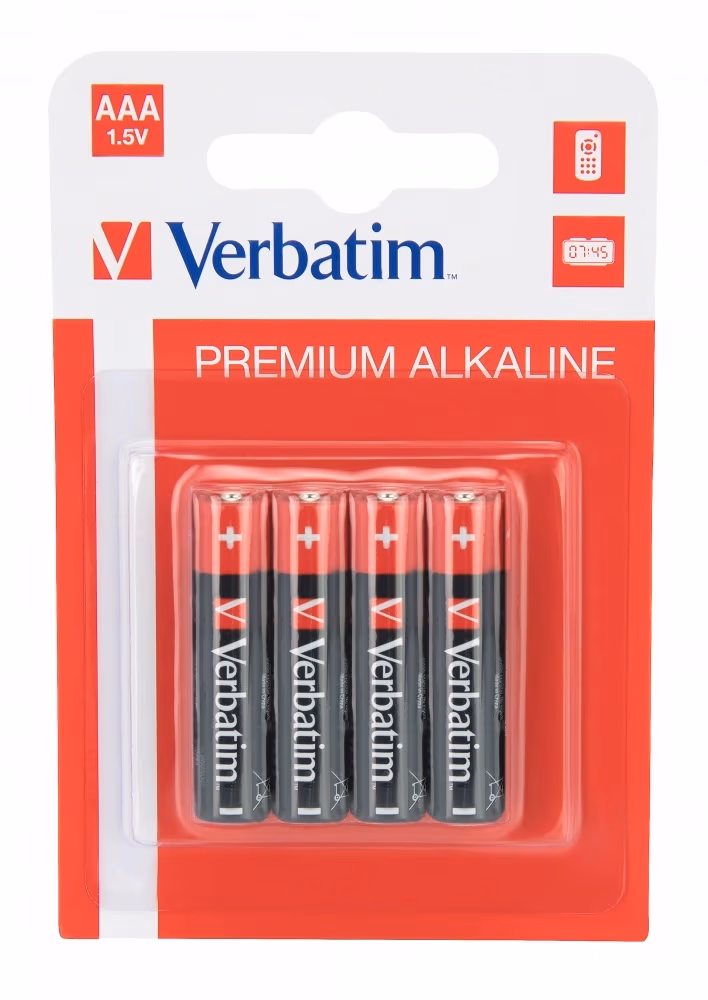 Verbatim Alcaline Battery  AAA, 4pcs, Blister pack
