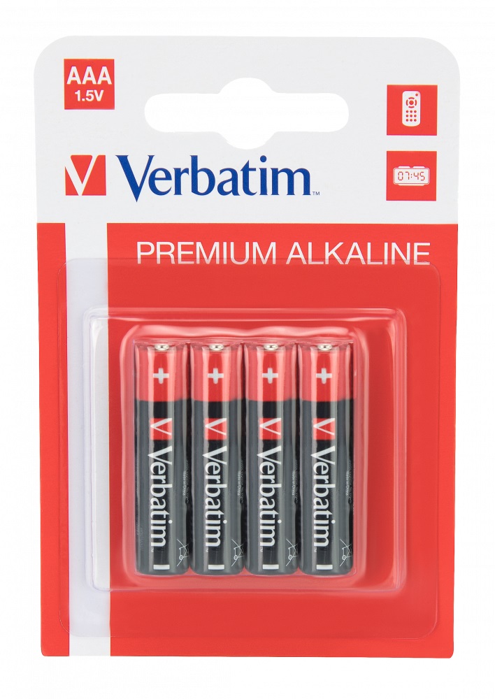 Verbatim Alcaline Battery AAA, 4pcs, Blister pack photo 1 Verbatim Alcaline Battery AAA, 4pcs, Blister pack photo 1