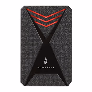 2.5” External SSD 1.0TB  Surefire GX3 Gaming SSD (by Verbatim), USB 3.2 Gen 1, Black/Red, Includes USB-C Adapter, Ultra-small and lightweight SSD, Stylish black design with a 3D surface, Nero Backup Software