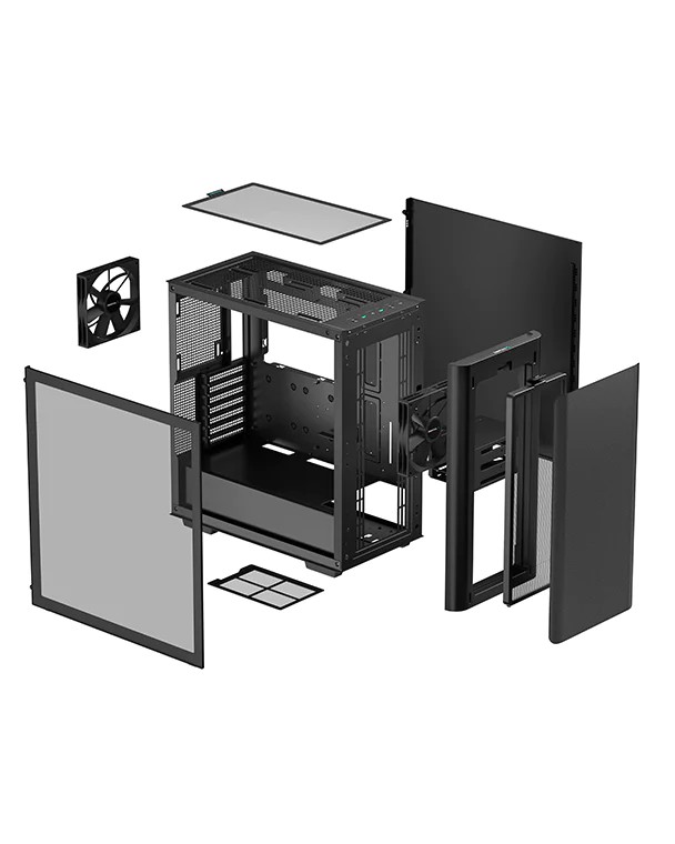 Carcasa DEEPCOOL CK500 / no PSU / Side-Window / 1x120mm / ATX / Black photo 5
