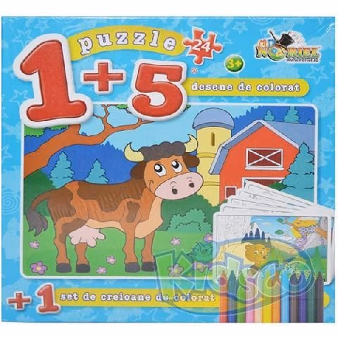 Noriel NOR0392 Puzzle 24 Piese Coloreaza-Ma Vaca 