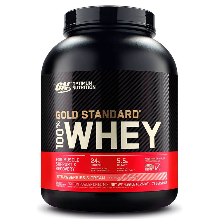 Сывороточный протеин Optimum Nutrition ON 100% WGS GF STRAW & CREAM 4.99LB/2.26 кг photo 1
