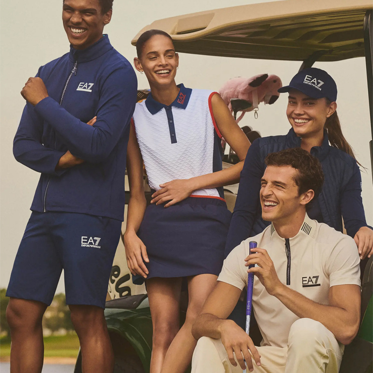  Polo pt bărbați EA7 EMPORIO ARMANI MAGLIA S Bej  photo 2