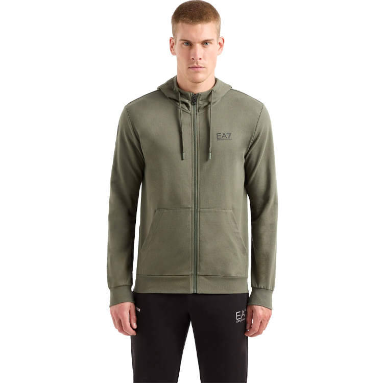 Hanorac EA7 EMPORIO ARMANI COTTON-BLEND HOODED LOGO