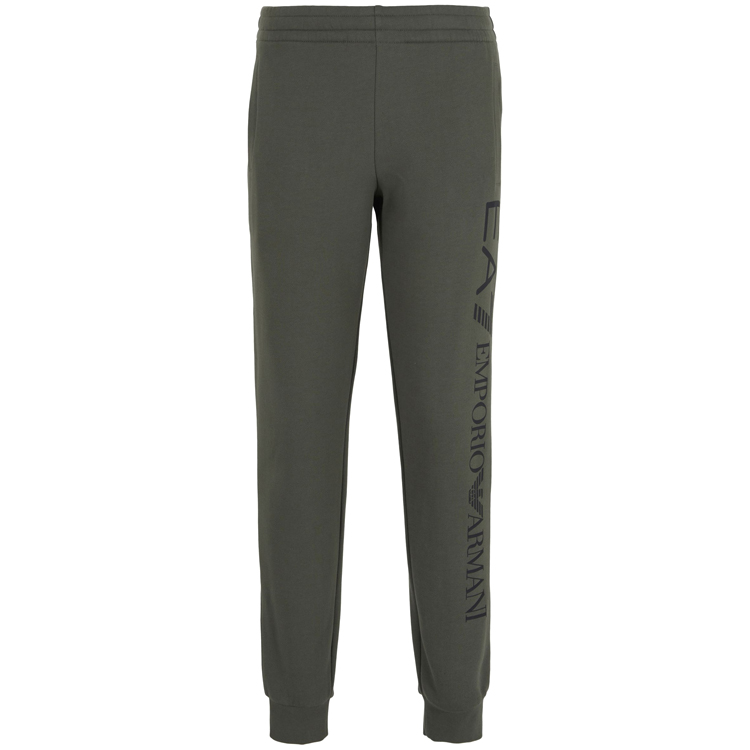 Брюки EA7 EMPORIO ARMANI LOGO SERIES COTTON JOGGERS S Хаки Мужской photo 2
