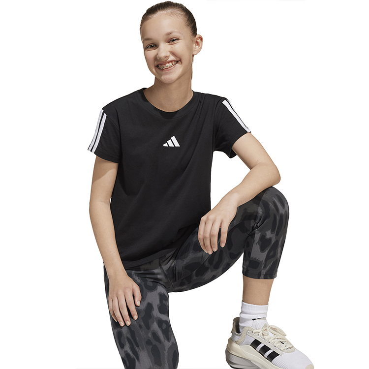 Футболка Adidas JG 3S TEE 160 152 Черный Женский photo 4