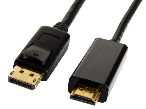 Cable DP-HDMI - 2m - Brackton DPH-SKB-0200.B, 2m, DisplayPort 20 pin to HDMI 19 pin m/m, digital interface cable, bulk packing
