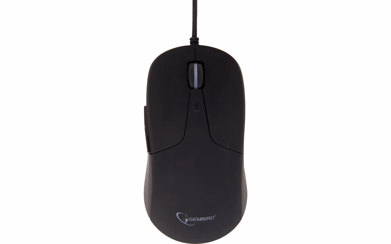Gembird MUS-UL-01, Illuminated Optical Mouse, 2400dpi, 6-button, Rubber, USB, Black