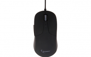 Gembird MUS-UL-01, Illuminated Optical Mouse, 2400dpi, 6-button, Rubber, USB, Black thumbnav 1