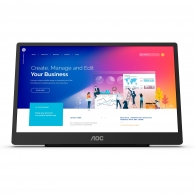 15.6" AOC IPS LED 16T2 Portable Touch Monitor Black (4ms, 700:1, 250cd, 1920x1080, 170°/170°, microHDMI, USB-C (DisplayPort Alt mode only), USB-C (Power Only), Speakers 2 x 1W) thumbnav 1