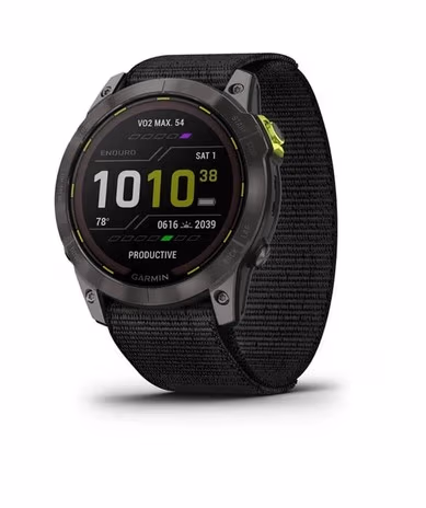 Garmin Enduro 2 Titanium Power Sapphire™ with Black UltraFit Nylon Strap 
