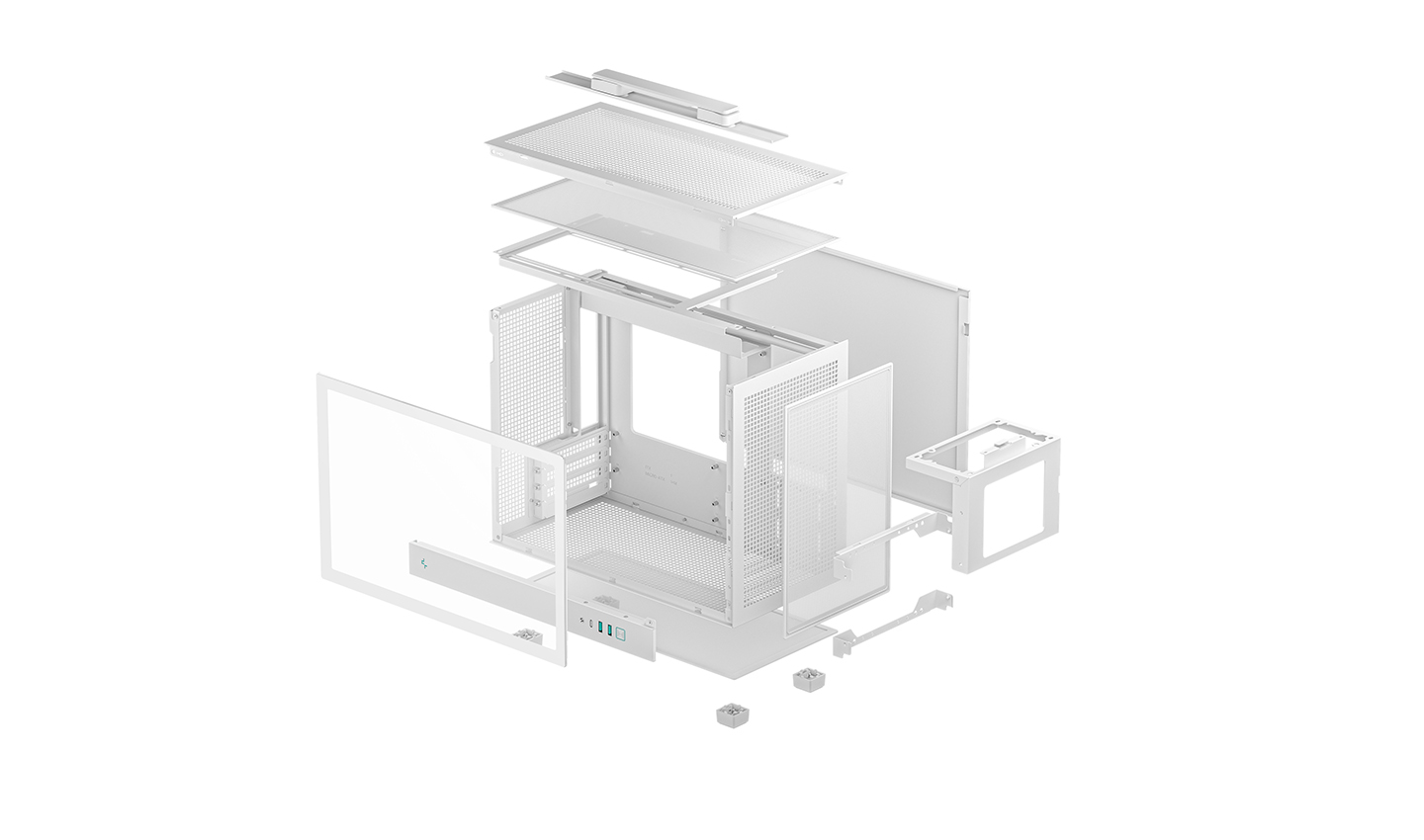 Корпус DEEPCOOL CH160 PLUS WH / w/oPSU / Side-Window / mATX / White photo 10