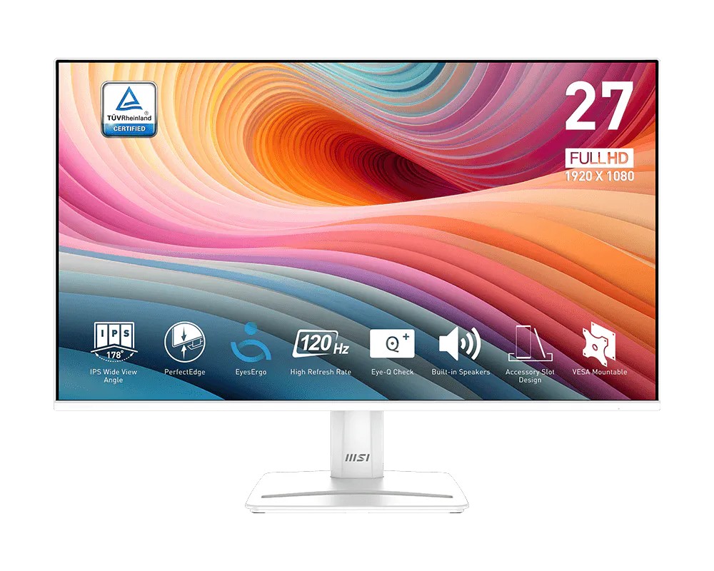 27.0” Монитор MSI PRO MP275W E2/ 1ms/ 120Hz/ White photo 1