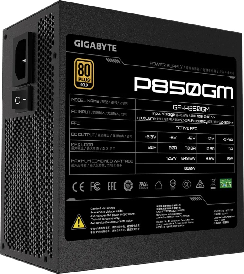 Bloc de alimentare 850W GIGABYTE GP-P850GM photo 6