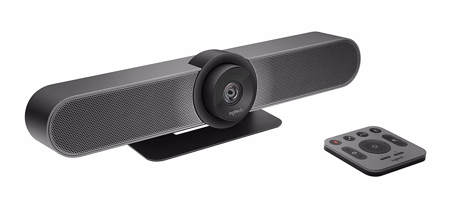 Logitech Video Conferencing System MeetUp, 4K Ultra HD (2160p 30fps), Field of View 120°, 5x HD zoom, Integrated microphone with 3 beamforming elements 4m pickup range (1 optional Expansion Mic), Remote control, Bluetooth, USB 3.0, for small rooms 