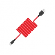 Кабель USB на USB-C HOCO  X21 Silicone / 1m / Silicone / up to 2A / Black/Red thumbnav 2