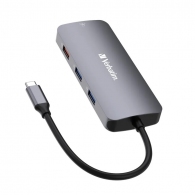 Многопортовый Адаптер Verbatim CMH-09/ USB-С/ 2xUSB-A 3.2/ 1xUSB-A 3.2(Gen 2)/ 2xUSB-C 3.2(Gen 2)/ HDMI/ RJ45/ SD/ microSD thumbnav 3